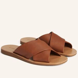Everlane The Day Crossover Sandal Sienna Brown Size 10